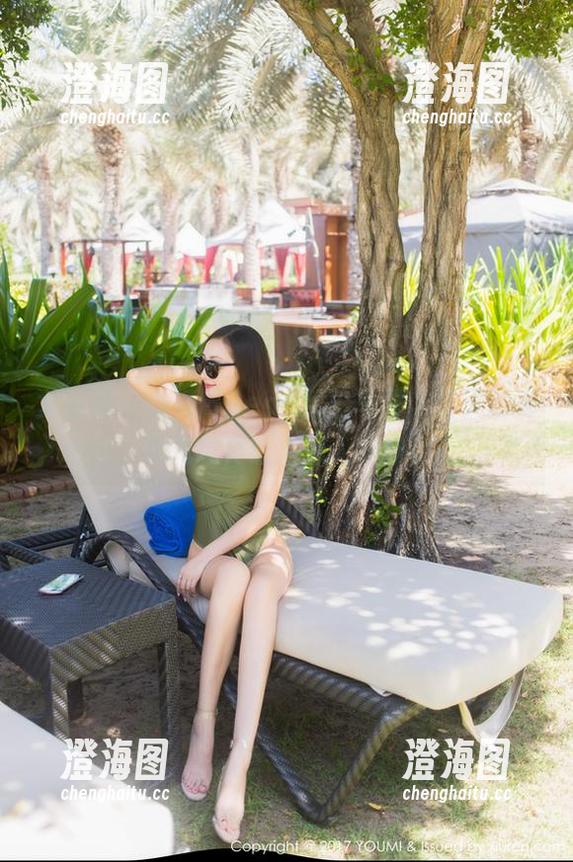 尤蜜荟 - 小海臀Rean私拍写真，夏天的懒散气息真让人想入非非。
